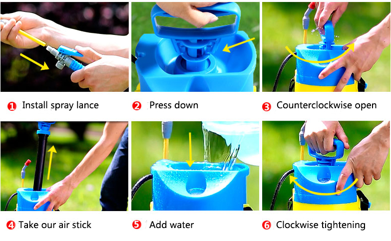 بخاخ توفير المياه البلاستيكي سعة 8 لتر من Seesa BSCI